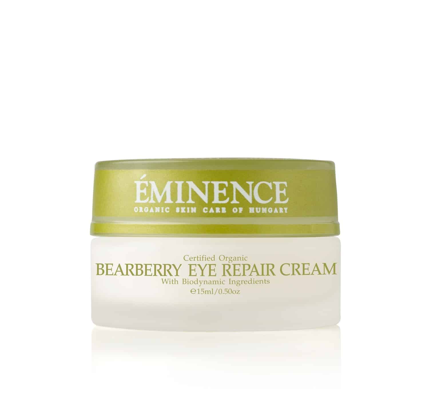 Éminence Organic Bearberry Eye Repair Cream in white pot