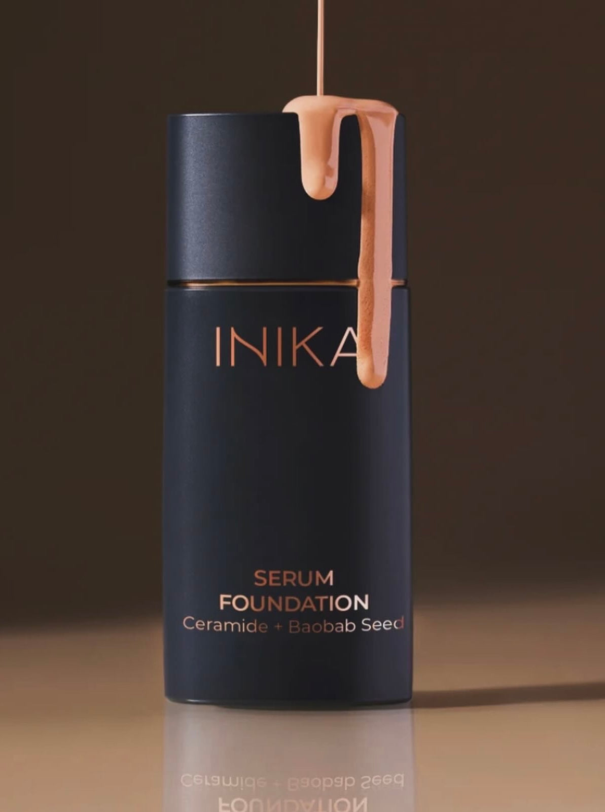 INIKA Organic Serum Foundation dispensed