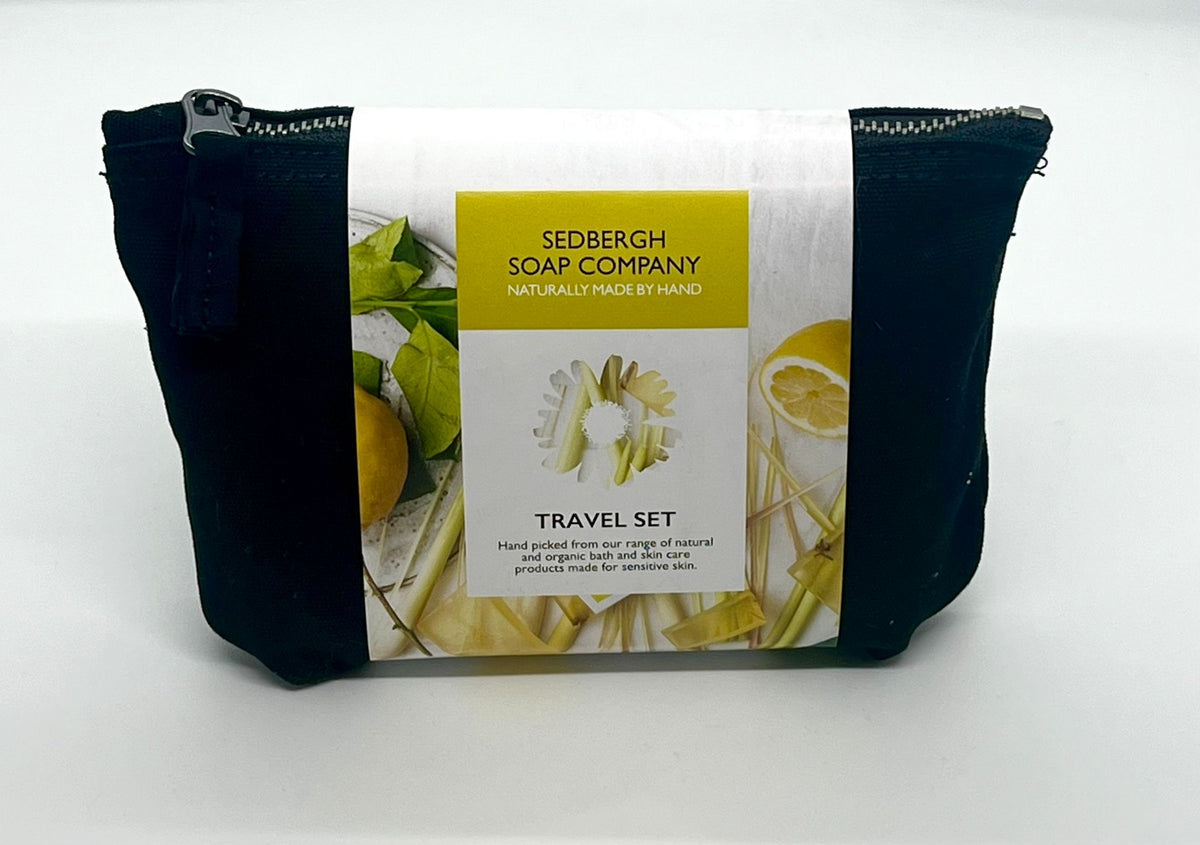 Sedbergh Soap Company Travel Set black travel bag with zip