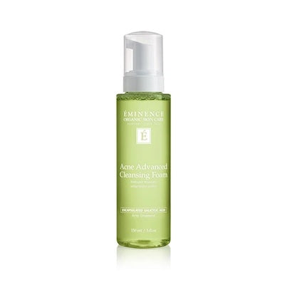Éminence Organic Acne Advanced Cleansing Foam with 150ml pump dispenser bottle