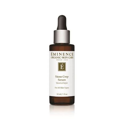 Éminence Organic Stone Crop Serum 30ml in brown bottle with pipette dropper top