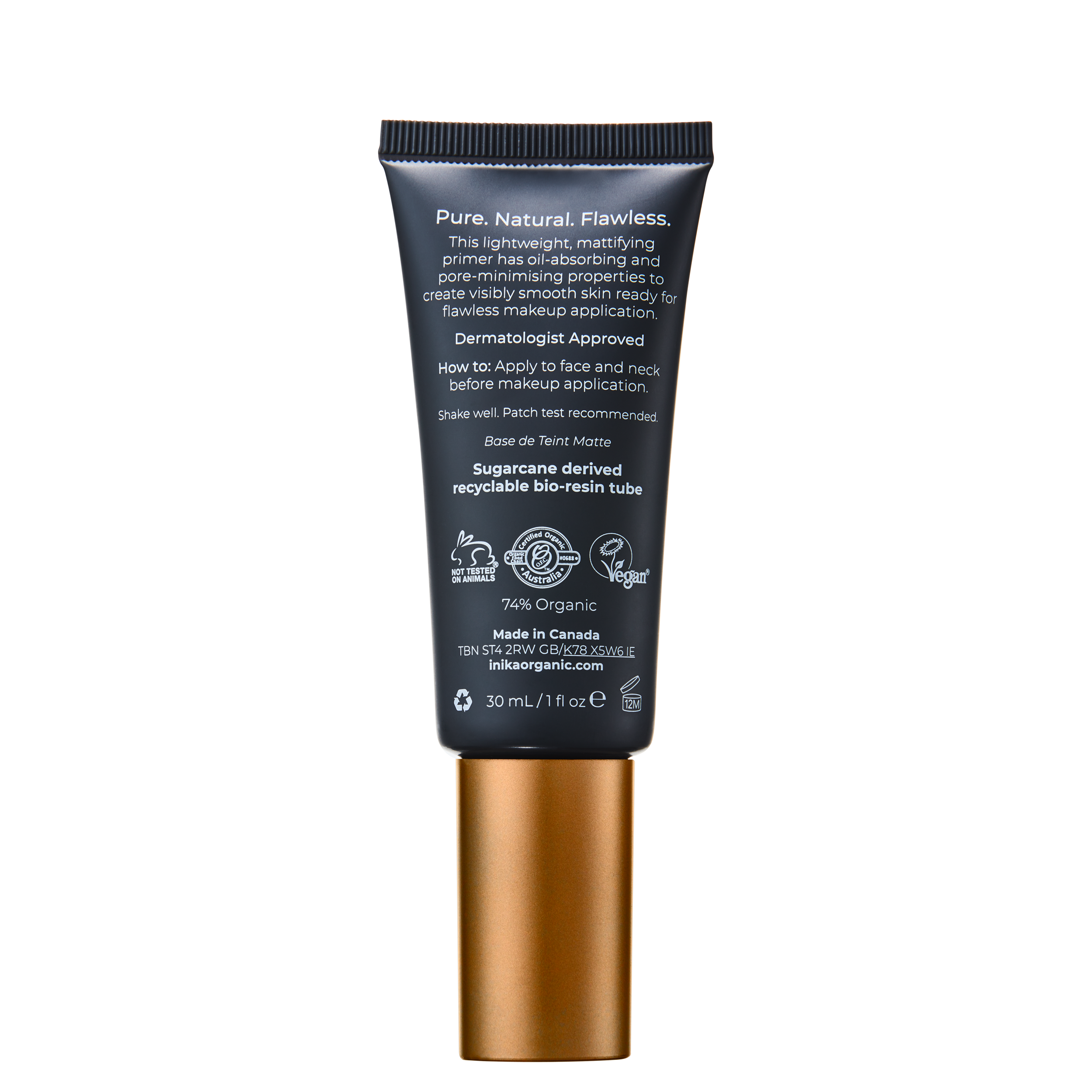 INIKA Certified Organic Matte Perfection Primer 30ml rear
