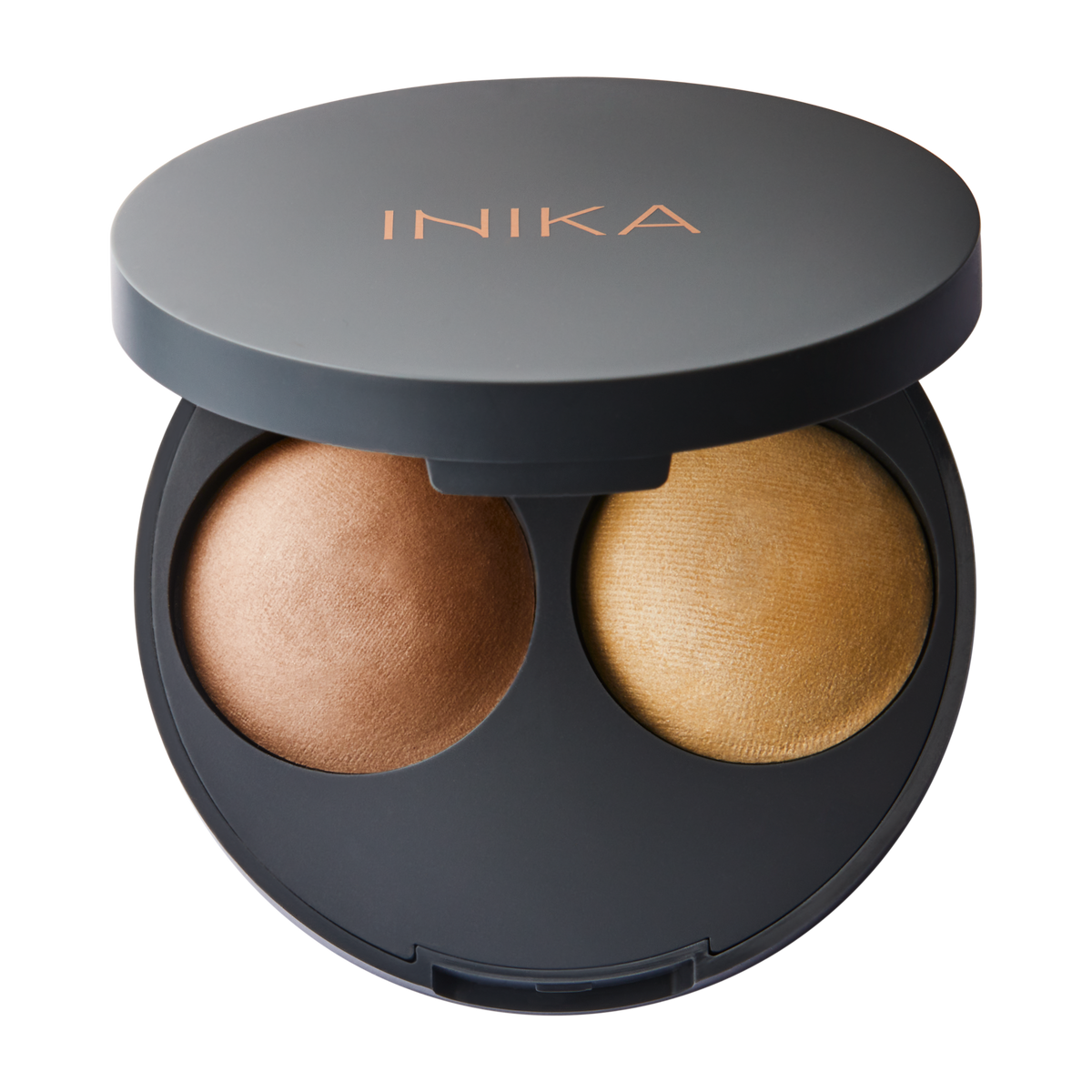 INIKA Organic Baked Contour Duo 5g Almond lid open
