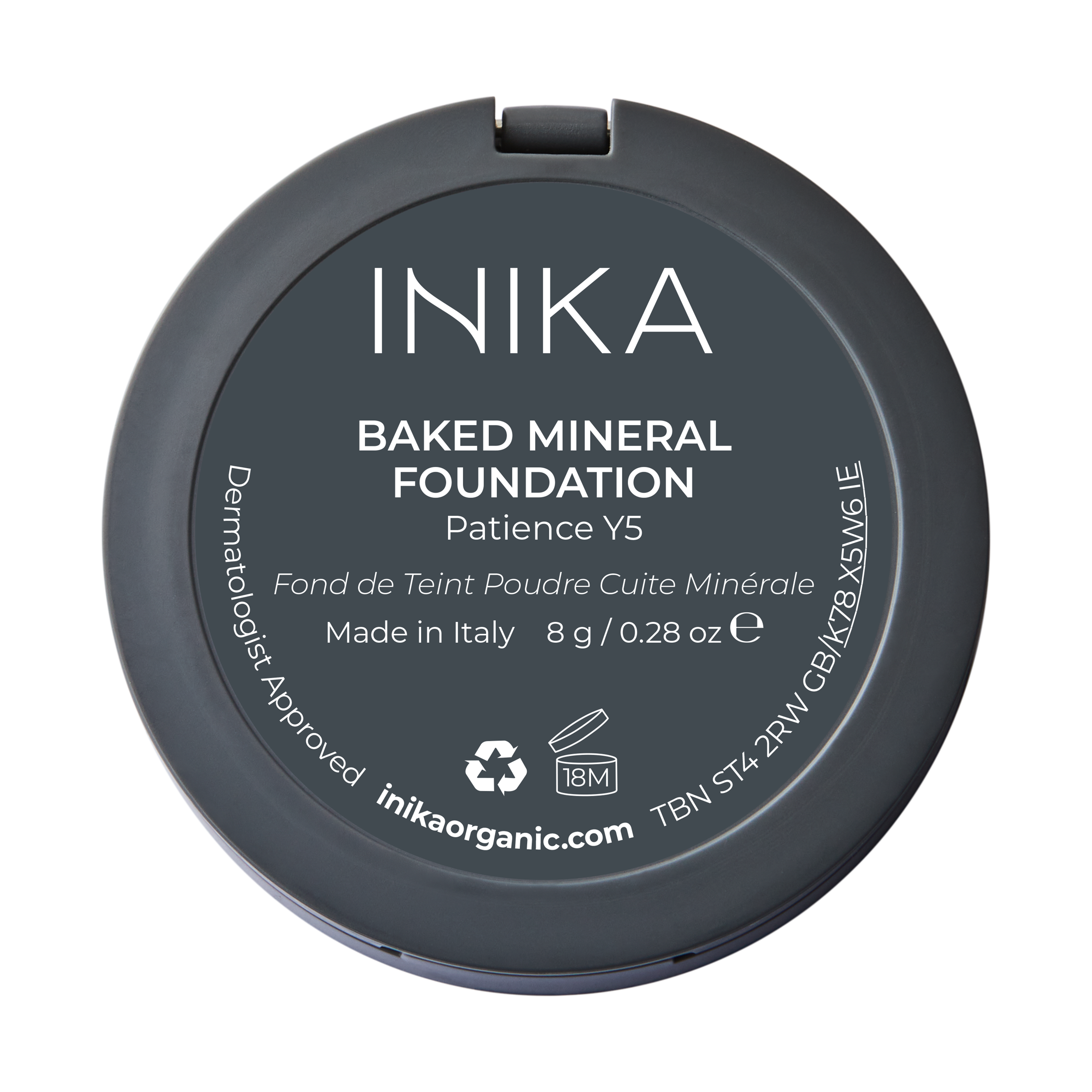 INIKA Organic Baked Mineral Foundation Powder 8g rear