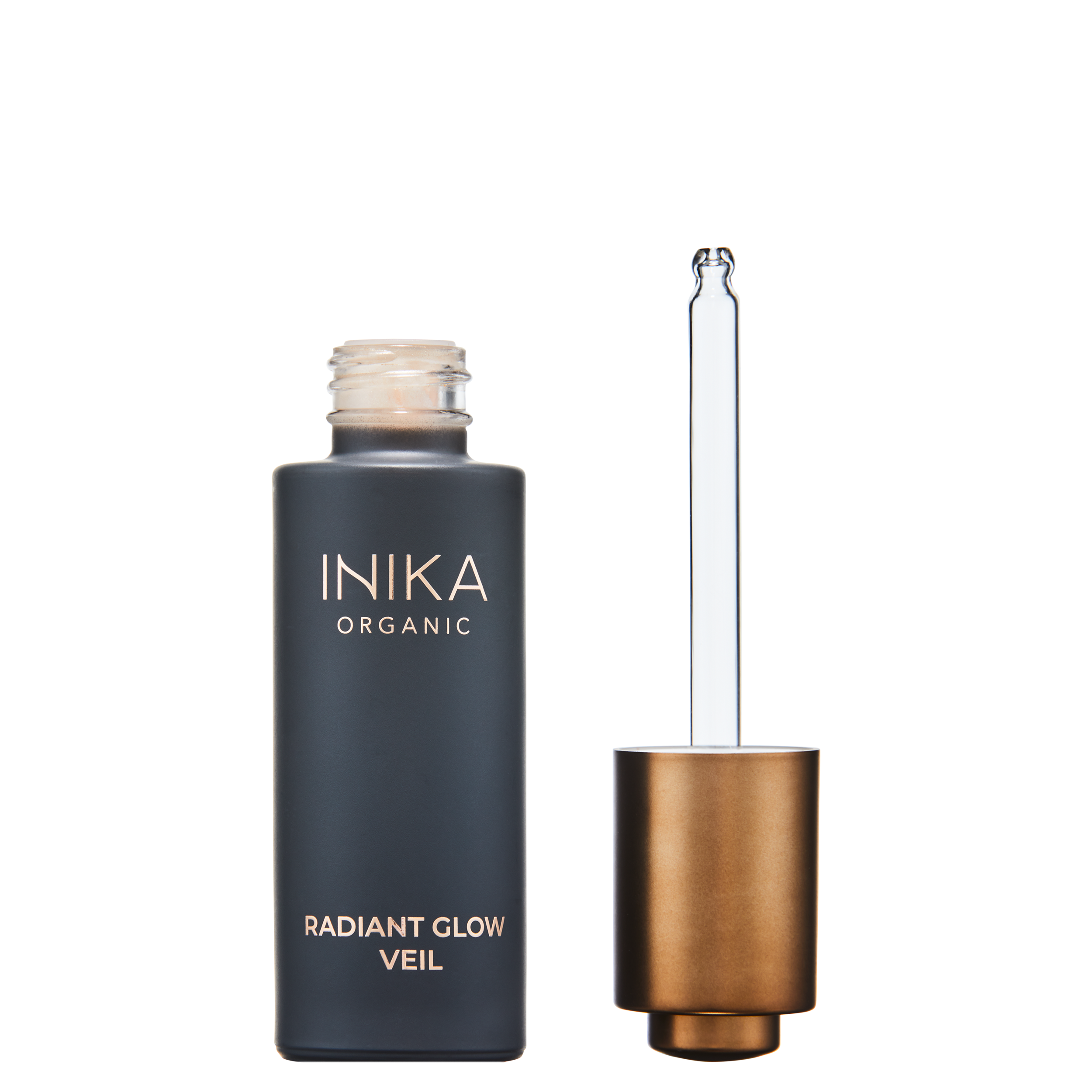 INIKA Organic Radiant Glow Veil 30ml showing dropper