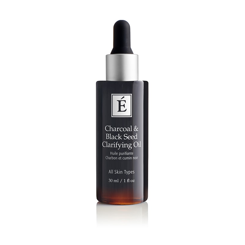 Éminence Organic Charcoal & Black Seed Clarifying Oil 30ml in brown pipette dropper bottle
