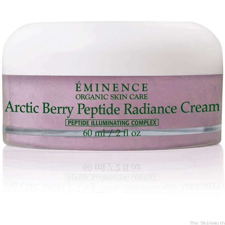 Éminence Organic Arctic Berry Peptide Radiance Cream in see through screw top lid pot