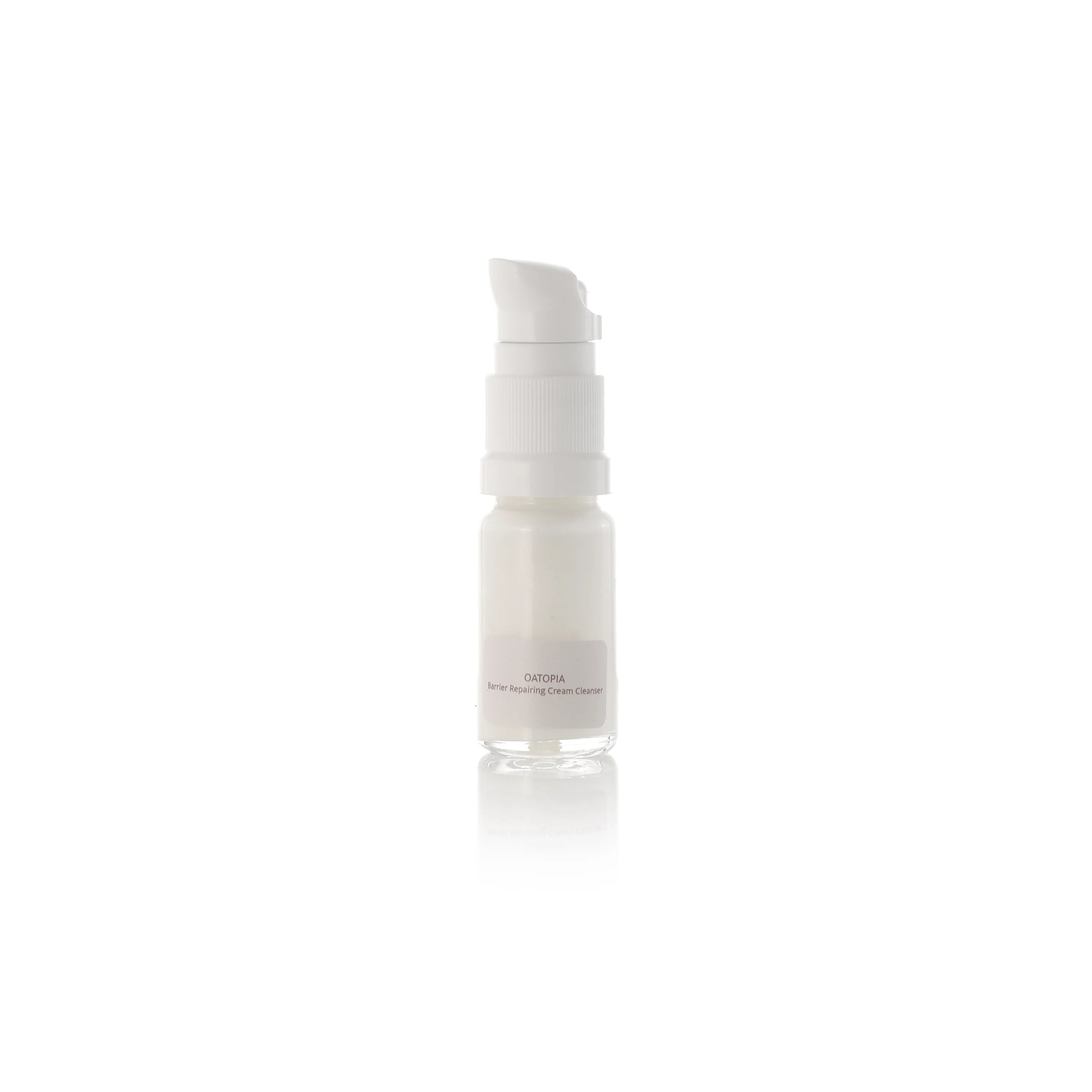 White skincare bottle with pump on a white background NINI Organics