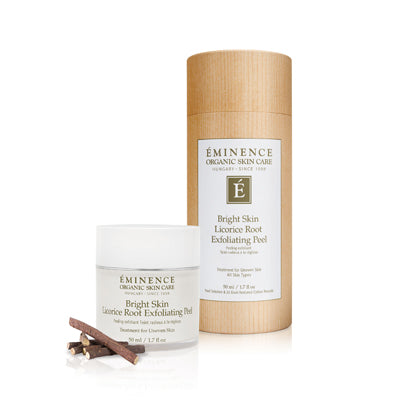 Éminence Organic Bright Skin Licorice Root Exfoliating Peel 50ml with stylish packaging