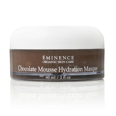 Éminence Organic Chocolate Mousse Hydration Masque 60ml in plastic see through jar with screw top lid