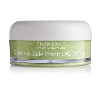 Éminence Organic Citrus & Kale Potent C+E Masque 60ml in clear tub
