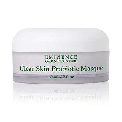 Éminence Organic Clear Skin Probiotic Masque 60ml screw top lid jar