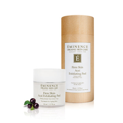Éminence Organic Firm Skin Acai Exfoliating Peel 50ml with stylish packaging 