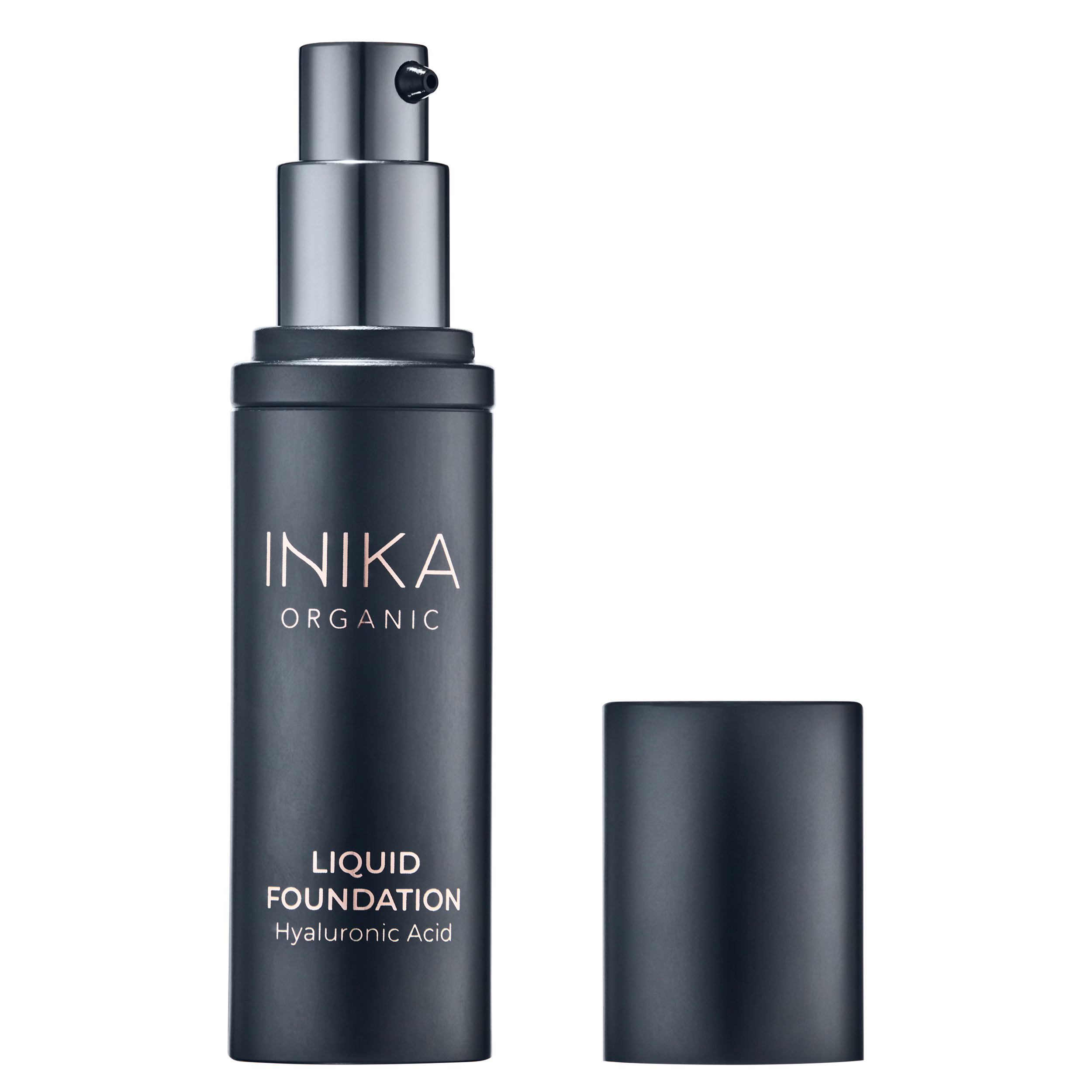 INIKA Certified Organic Liquid Foundation 30ml in elegant pump bottle