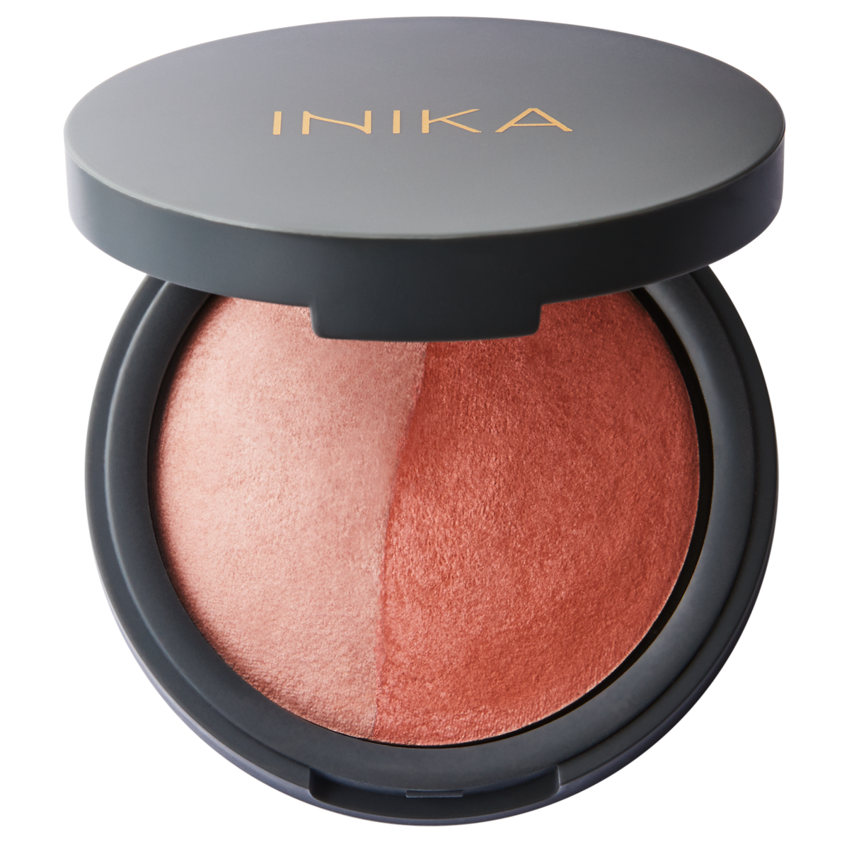 INIKA Organic Mineral Blush Duo 6.5g burnt peach open